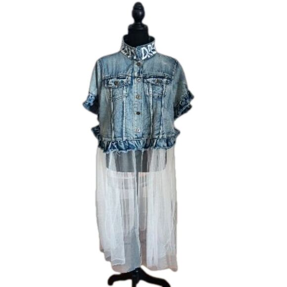 OOAK Wren & Glory" Dream Baby Dream" Custom Jean Jacket - Picture 3 of 14